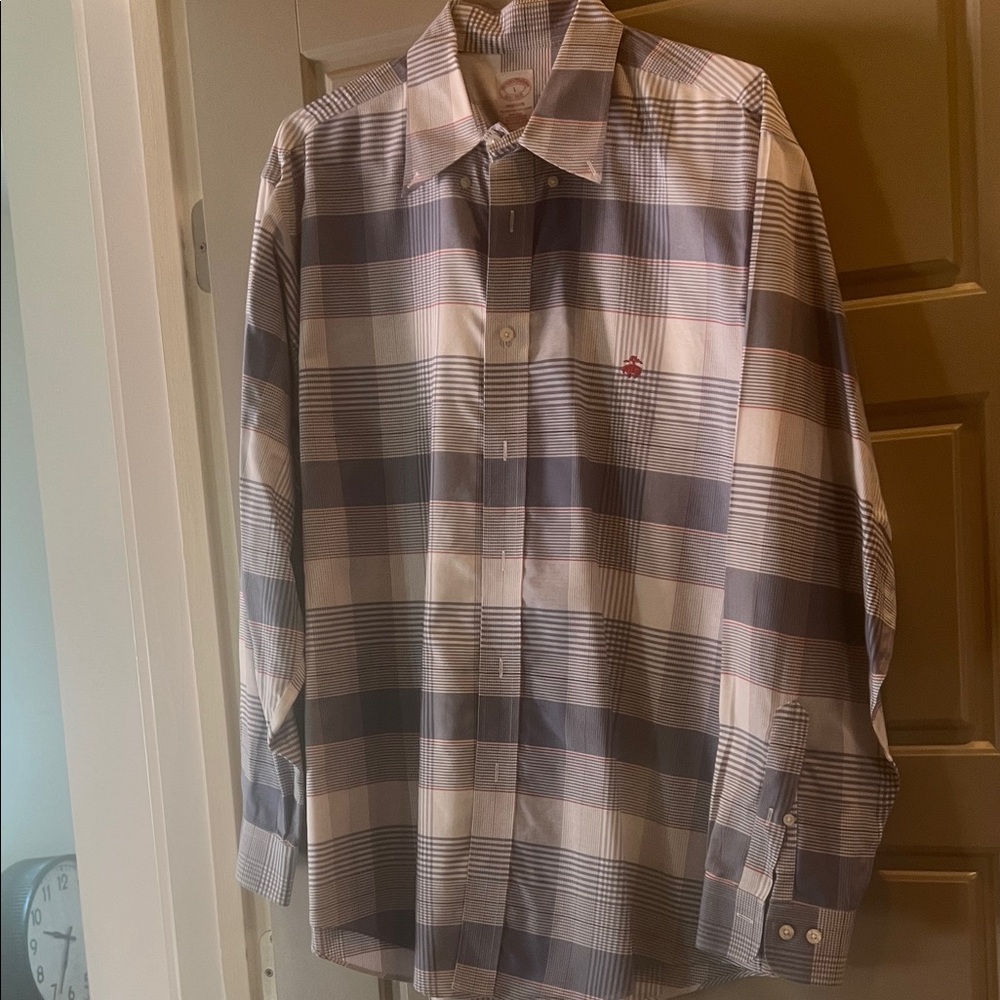 Brooks brothers Men's Plaid Button-Up Shirt| size L